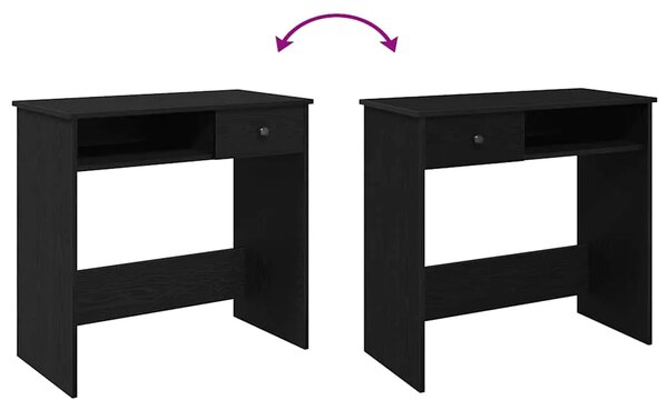 Radni stol crni 80 x 40 x 75 cm od iverice - Crna Crna
