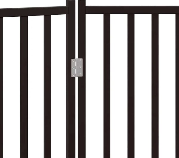 Vrata za pse sklopiva 2 panela crna 160 cm od masivna jelovina - Crna 80 x 90 x 2 cm 2 Crna