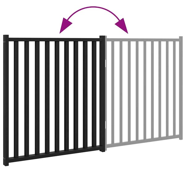 Vrata za pse sklopiva 2 panela crna 160 cm od masivna jelovina - Crna 80 x 90 x 2 cm 2 Crna