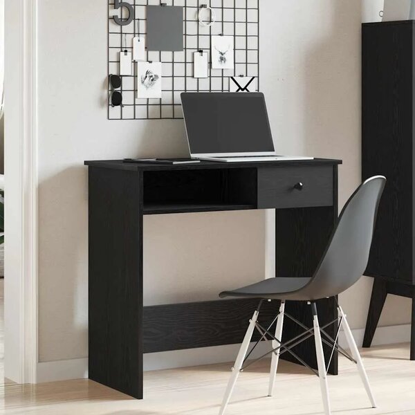 Radni stol crni 80 x 40 x 75 cm od iverice - Crna Crna