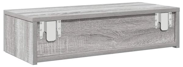 Zidna polica s ladicama siva sonoma 60x26 5x15 cm - Sivi hrast sonoma 60 x 26.5 x 15 cm 1 1