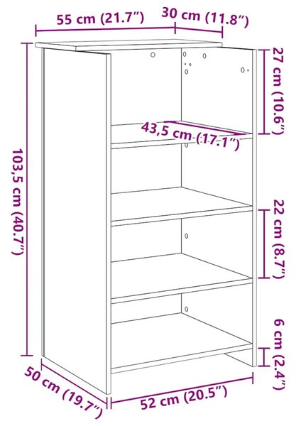 Recepcijski stol crni 55x50x103 5 cm izrađeno drvo - Crna 55 x 50 x 103.5 cm Crna 55 x 50 x 103.5 cm