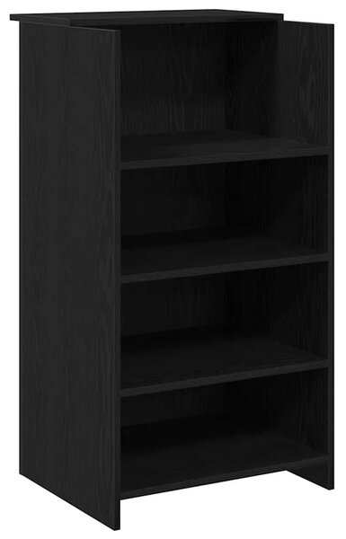 Recepcijski stol crni 55x50x103 5 cm izrađeno drvo - Crna 55 x 50 x 103.5 cm Crna 55 x 50 x 103.5 cm
