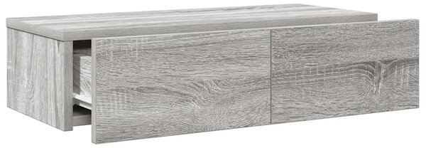 Zidna polica s ladicama siva sonoma 60x26 5x15 cm - Sivi hrast sonoma 60 x 26.5 x 15 cm 1 1