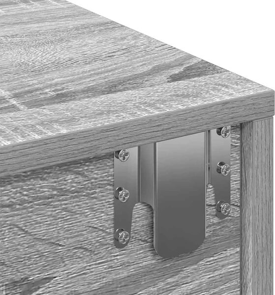 Zidna polica s ladicama siva sonoma 60x26 5x15 cm - Sivi hrast sonoma 60 x 26.5 x 15 cm 1 1