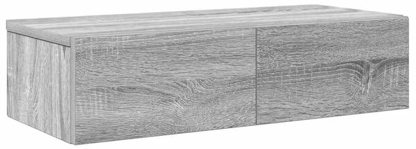 Zidna polica s ladicama siva sonoma 60x26 5x15 cm - Sivi hrast sonoma 60 x 26.5 x 15 cm 1 1