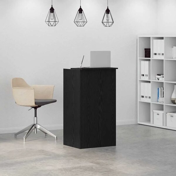 Recepcijski stol crni 55x50x103 5 cm izrađeno drvo - Crna 55 x 50 x 103.5 cm Crna 55 x 50 x 103.5 cm