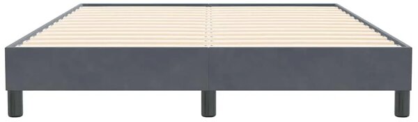 Box Spring krevet bez madraca tamno sivi 160x210 cm samt - Tamno siva 160 x 210 cm 25 cm Tamno siva