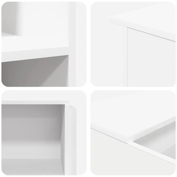 Recepcijski stol Bijeli 100x50x103 5 cm Inženirsko drvo - Bijela 100 x 50 x 103.5 cm Bijela 100 x 50 x 103.5 cm