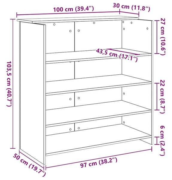 Recepcijski stol Bijeli 100x50x103 5 cm Inženirsko drvo - Bijela 100 x 50 x 103.5 cm Bijela 100 x 50 x 103.5 cm
