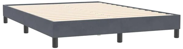Box Spring krevet bez madraca tamno sivi 160x210 cm samt - Tamno siva 160 x 210 cm 25 cm Tamno siva