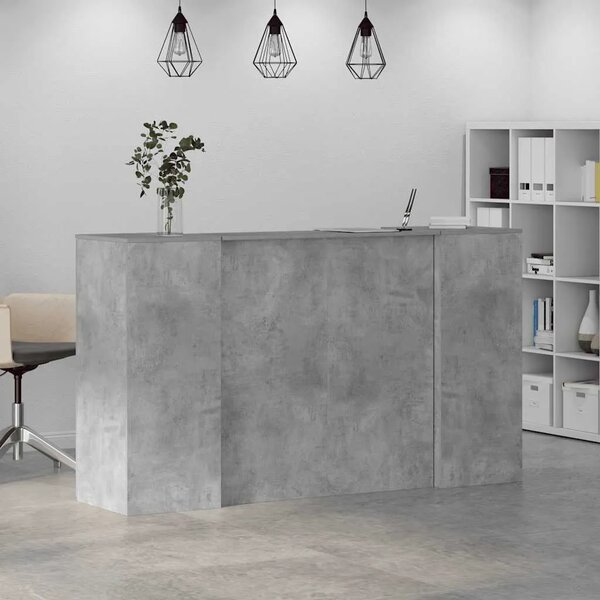 Recepcijski stol 180x50x103 5 cm konstruiranog drva - Beton siva 180 x 50 x 103.5 cm Beton siva 180 x 50 x 103.5 cm