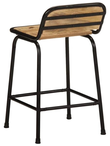 Barski stolci 4 kom 46x35 5x70 cm masivnog grubog drva manga - 46 x 35.5 x 70 cm 4 Grubo masivno drvo manga 46 x 35.5 x 70 cm