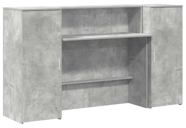 Recepcijski stol 180x50x103 5 cm konstruiranog drva - Beton siva 180 x 50 x 103.5 cm Beton siva 180 x 50 x 103.5 cm