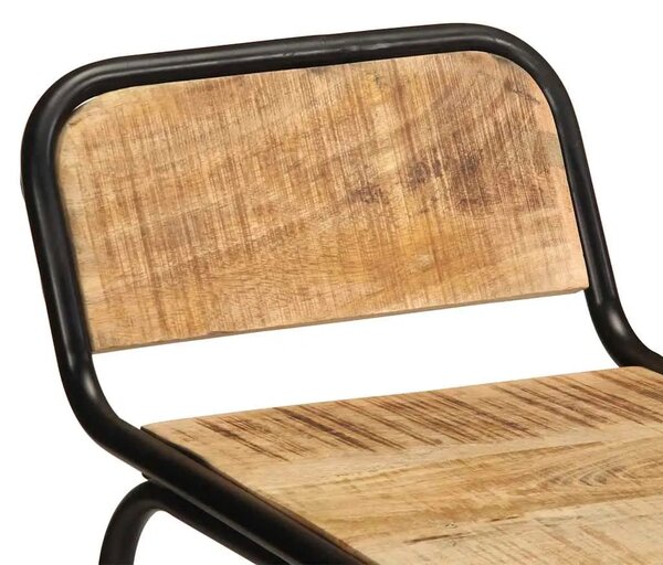 Barski stolci 4 kom 46x35 5x70 cm masivnog grubog drva manga - 46 x 35.5 x 70 cm 4 Grubo masivno drvo manga 46 x 35.5 x 70 cm