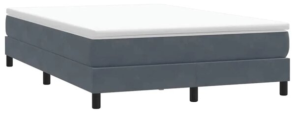 Box Spring krevet bez madraca tamno sivi 160x210 cm samt - Tamno siva 160 x 210 cm 25 cm Tamno siva