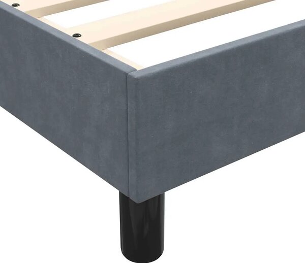 Box Spring krevet bez madraca tamno sivi 160x210 cm samt - Tamno siva 160 x 210 cm 25 cm Tamno siva