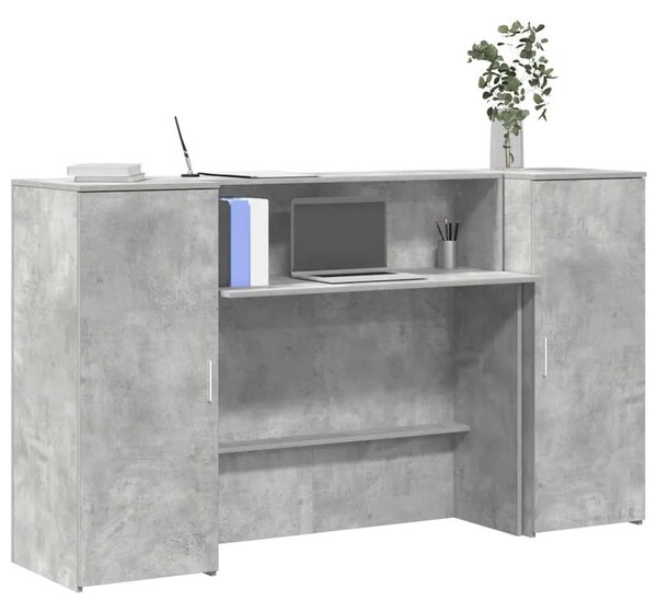 Recepcijski stol 180x50x103 5 cm konstruiranog drva - Beton siva 180 x 50 x 103.5 cm Beton siva 180 x 50 x 103.5 cm