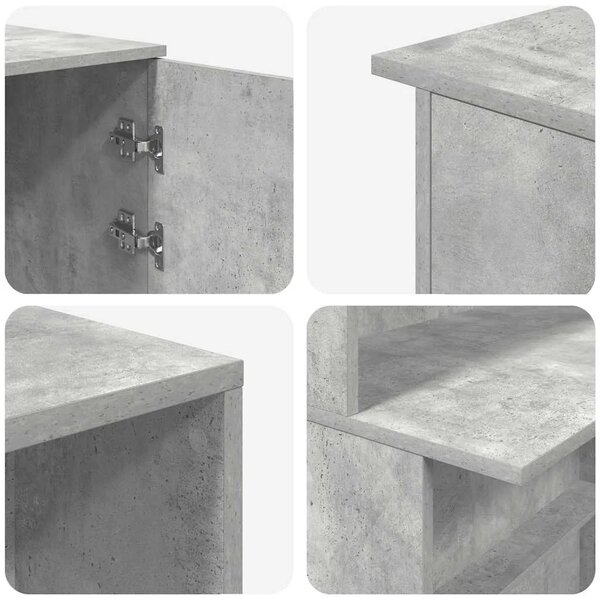 Recepcijski stol 180x50x103 5 cm konstruiranog drva - Beton siva 180 x 50 x 103.5 cm Beton siva 180 x 50 x 103.5 cm