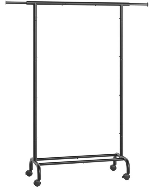 Proširivi stalak za odjeću nosivosti 45 kg, 0 x (83-120) x 156 cm, crni | SONGMICS
