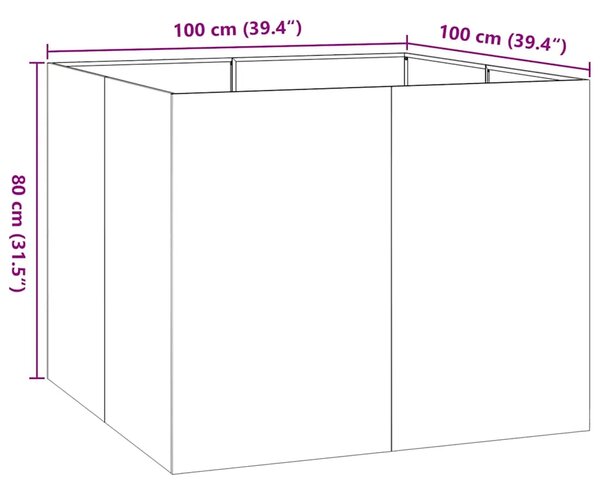 Sadilica antracit 100x100x80 cm od čelika - Antracit 100 x 100 x 80 cm 1 Antracit