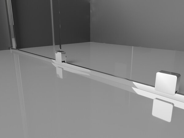 Mexen Velar Duo klizna pregrada za tuš klizna 90 x 80 cm, prozirna, krom - 871-090-080-02-01