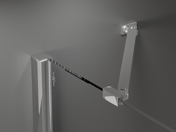 Mexen Velar Duo klizna pregrada za tuš klizna 90 x 80 cm, prozirna, krom - 871-090-080-02-01