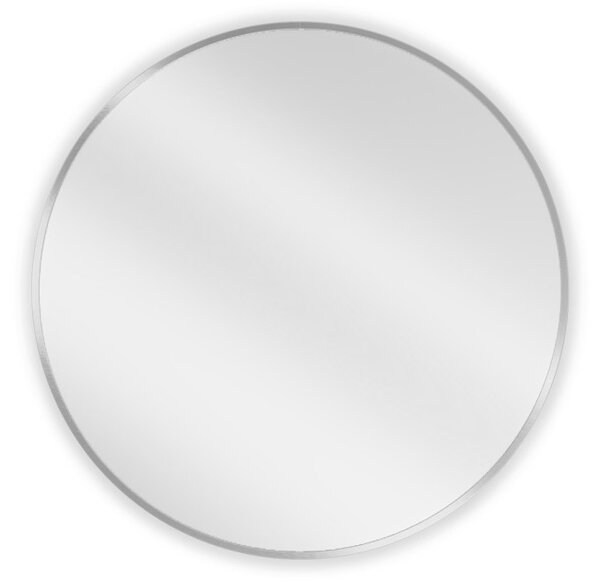 Mexen Loft okruglo ogledalo za kupaonicu 70 cm, inox okvir - 9850-070-070-000-10