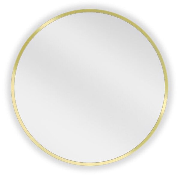 Mexen Loft okruglo ogledalo za kupaonicu 40 cm, zlatni okvir - 9850-040-040-000-50