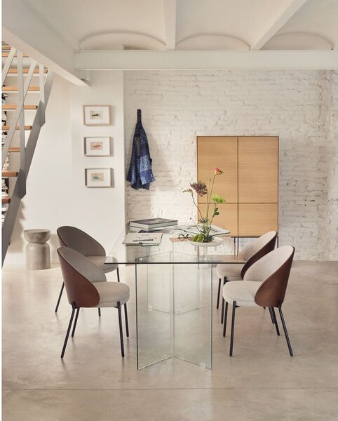 Stakleni blagovaonski stol 90x180 cm Burano – Kave Home