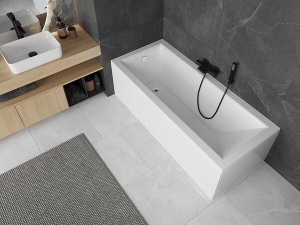 Mexen Cubik pravokutna kada 120 x 70 cm s oblogom, bijela - 55031207000X