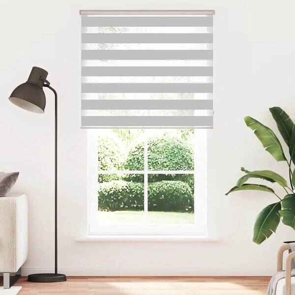Zebraste zavjese - Zavjesa zebra 120x230 cm širina tkanine 115 9 cm poliester - Svjetlosiva 120 x 230 cm Svjetlosiva 120 x 230 c