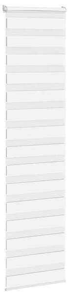 Zebraste zavjese - Zavjesa zebra 60x200 cm širina tkanine 55 9 cm poliester - Bijela 60 x 200 cm Bijela 60 x 200 cm