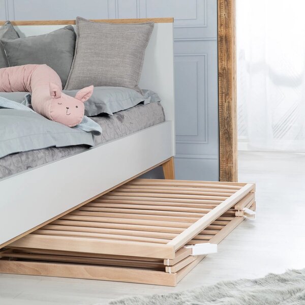 Dječji krevet na kotačićima/sklopivi 60x120 cm u prirodnoj boji Fold up – Roba