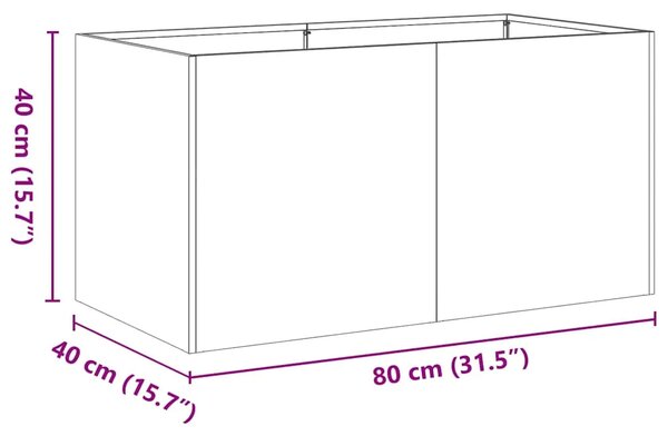 Sadilica antracit 80x40x40 cm od hladno valjanog čelika - Antracit 80 x 40 x 40 cm 1 Antracit