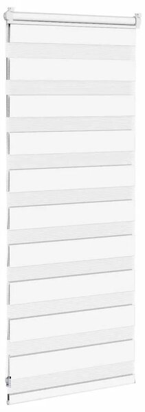 Zebraste zavjese - Zavjesa zebra 60x100 cm širina tkanine 55 9 cm poliester - Bijela 60 x 100 cm Bijela 60 x 100 cm