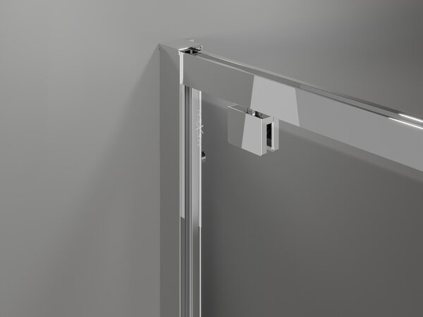 Mexen Exo ljuljna tuš kabina 90 x 90 cm, prozirna, krom - 8181-090-090-01-00