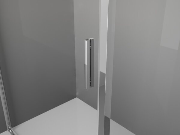Mexen Exo ljuljna tuš kabina 90 x 90 cm, prozirna, krom - 8181-090-090-01-00