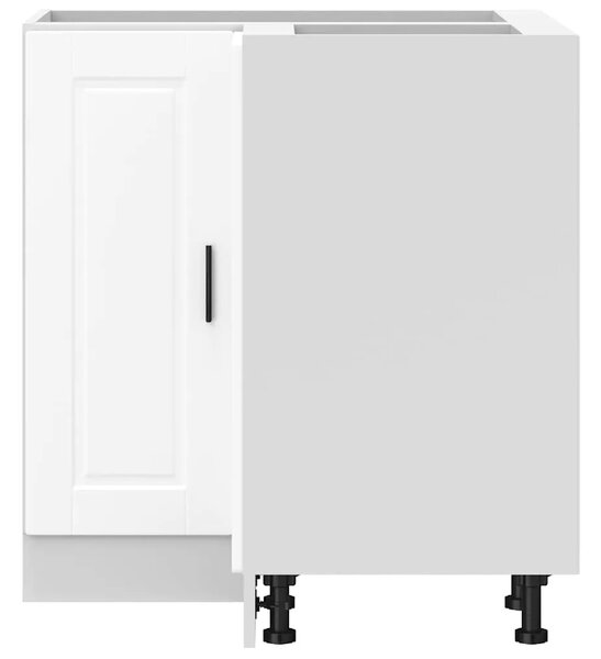 Kuhinjski kutni donji ormarić Porto bijeli konstruirano drvo - Bijela 1 1x kutni donji ormarić (2 vrata) 75 5 cm širok 81 5 cm v