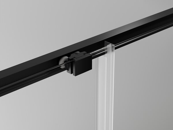 Mexen Exo klizna tuš kabina klizna 100 x 80 cm, prozirna, crna - 8151-100-080-70-00