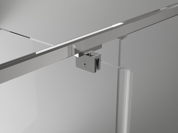 Mexen Exo ljuljna tuš kabina 90 x 90 cm, prozirna, krom - 8181-090-090-01-00