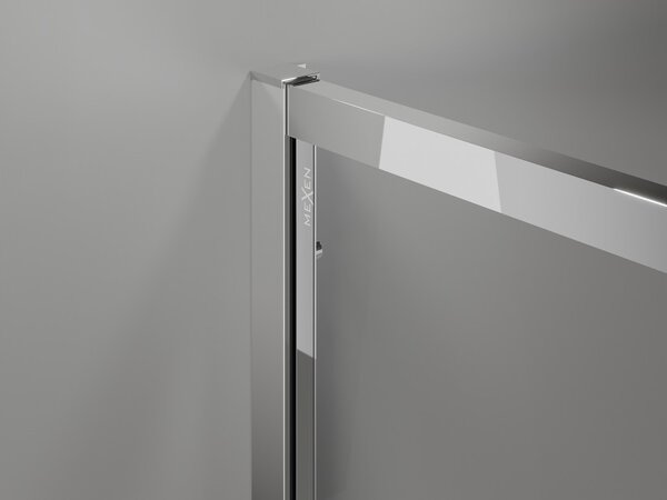 Mexen Exo klizna tuš kabina klizna kvadratna 90 x 90 cm, transparentna, krom - 8111-090-090-01-00