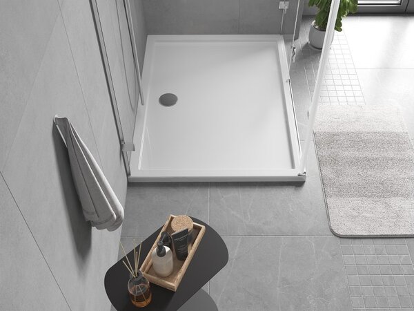 Mexen Flow pravokutna slim tuš kada 95 x 70 cm, bijeli sjaj - 46R107095