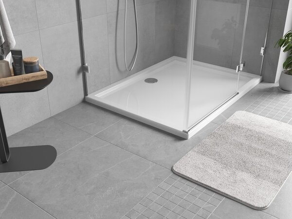 Mexen Flow pravokutna slim tuš kada 95 x 70 cm, bijeli sjaj - 46R107095
