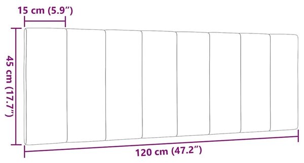 Jastuk za uzglavlje Hanko smeđesivi 120 cm od tkanine - Sivo-smeđa 120 cm 1 Sivo-smeđa