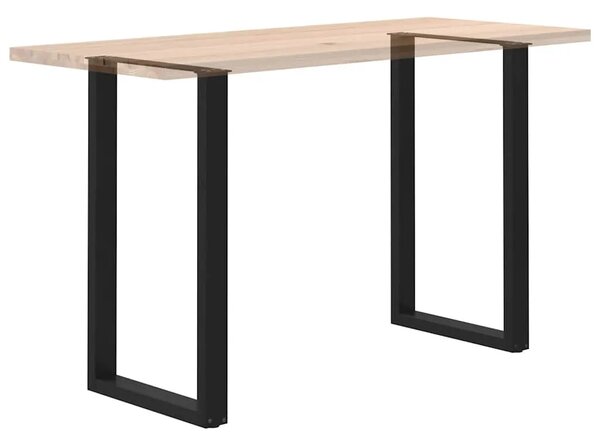 Noge za barski stol U-oblika 2 kom Crne 60 x (100-101) cm Čelik - Crna 60 x (100-101) cm 2 1