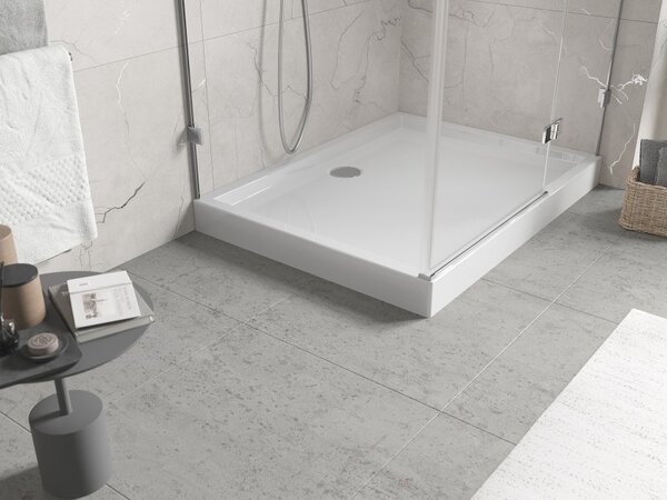 Mexen Flow+ pravokutna tuš kada 80 x 70 cm, bijeli sjaj - 46R107080H