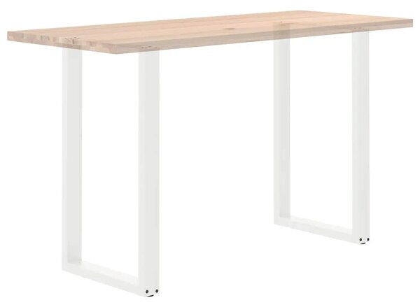 Noge za barski stol U-oblika 2 kom Bijele 60 x (100-101) cm Čelik - Bijela 60 x (100-101) cm 2 1
