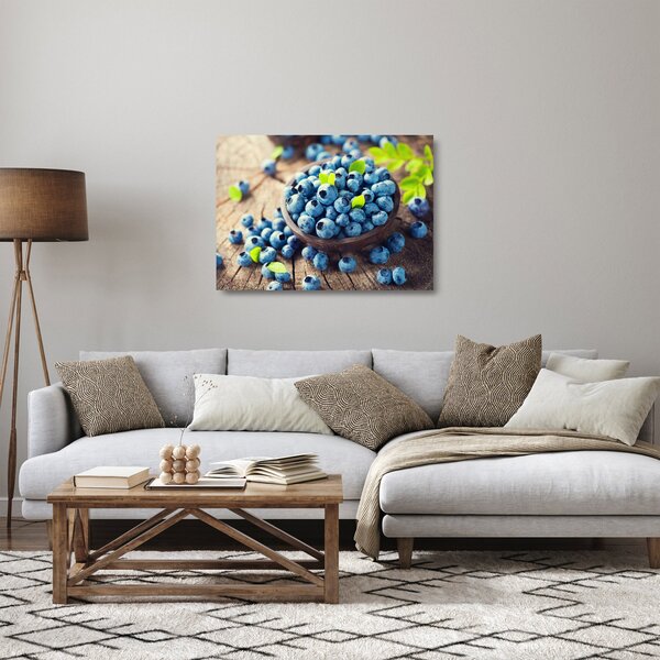 Staklena slika - Borovnice (70x50 cm)