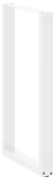 Noge za barski stol U-oblika 2 kom Bijele 60 x (100-101) cm Čelik - Bijela 60 x (100-101) cm 2 1